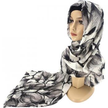 Ladies' Leaf Printed Wrap Scarf