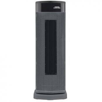 Compact 1.5 kW HeatFlux Ceramic Fan Heater – Grey (Remote)