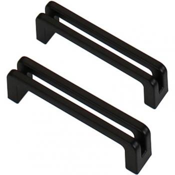 Lot de 2 Poignées de Porte en Acier Inoxydable Noir