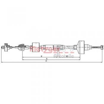 COFLE Kupplungsseil Metzger 10.3139 – kompatibel mit VW Golf 3 Vento