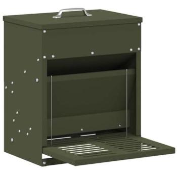 VidaXL Feather‑Free Olive Green Chicken Feeder – 33x42x40 cm