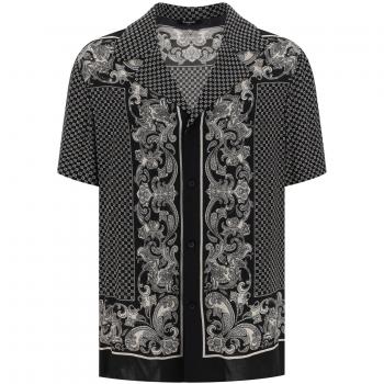 Camicia Uomo Balmain Nero Taglia 50 con Stampa Paisley