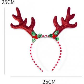 Diadema de cornamenta navideña infantil