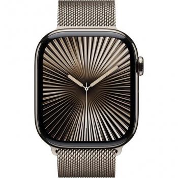 Apple Watch Series 10 Titan 46mm GPS + Cellular avec Bracelet Milanais Naturel S/M