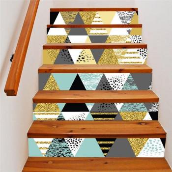 Set de 6 decoraciones para escaleras de PVC impermeables autoadhesivas