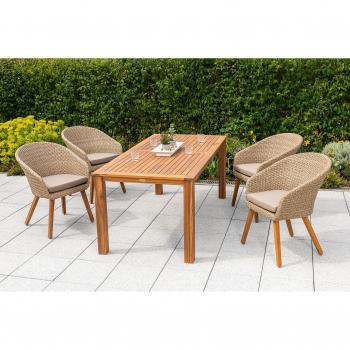 MERXX Arrone Garten-Essgruppe, 5-tlg., inklusive Kissen