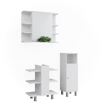 Conjunto de muebles de baño Fynn, Blanco, 3 partes