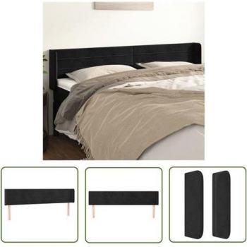 Testiera Letto Velluto Nero 163x16x78 cm