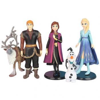 Set de poupées frostières Elsa, Anna et Snow Baby – 5 unités