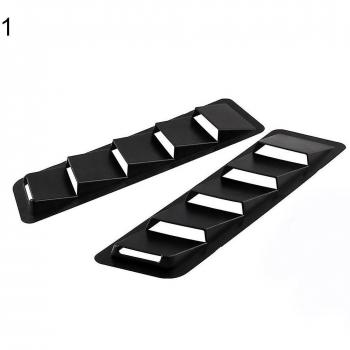 Persianas de aire para capó de coche, 2 unidades, negro