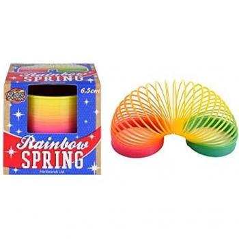 Spielzeugfeder in Regenbogenoptik, 6,5 cm