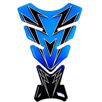 Adesivo Paraserbatoio Moto 3D Blu 19 x 13 cm