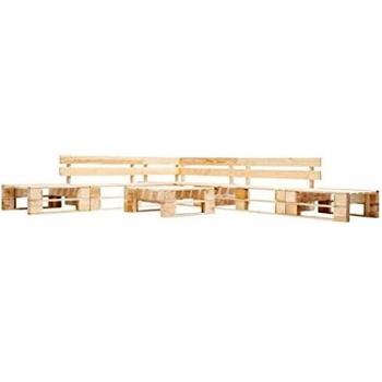 Set Divani da Giardino con Pallet 6 pz Naturale in Legno cod mxl 71287