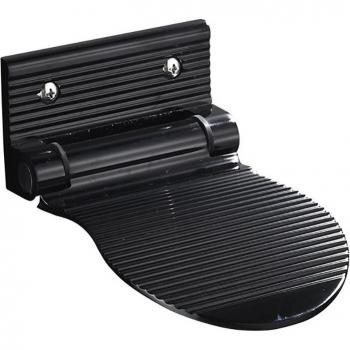 Reposapiés Pedestal para Ducha Negro/Plateado