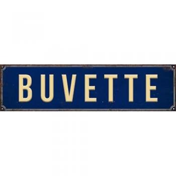 Tableau métallique “Buvette” – 45 × 12 cm