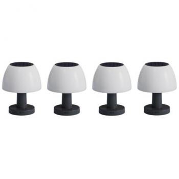 Quatuor de Lampes Solaires de Table LUMINA – Blanc, 13,5 cm (LUMISKY)