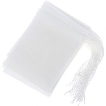 100 Pcs Empty Herbal Tea Bags with Drawstring Closure