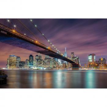Papermoon – Brooklyn Bridge Nights (Photo Art) – Fototapete