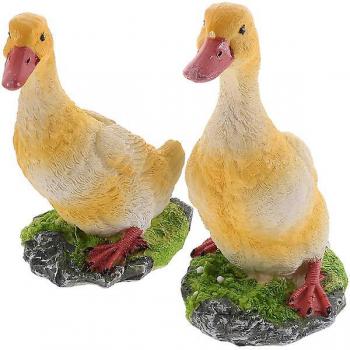 Canard modélisé en résine pour déco intérieure