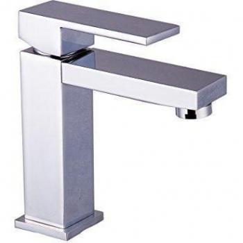 DP GRIFERÍA Grifo Lavabo Monomando Serie Duratón Base de Latón Cartucho de Discos Cerámicos 25mm S/F Cromo 400mm CE