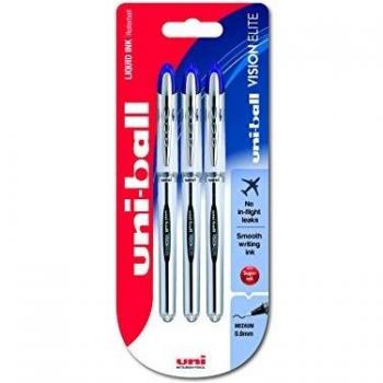 Bolígrafos Uni UB-200 Vision Elite, tinta azul, 0.8 mm, 3 unidades