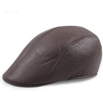 Vintage Men's Leather Cabbie Hat