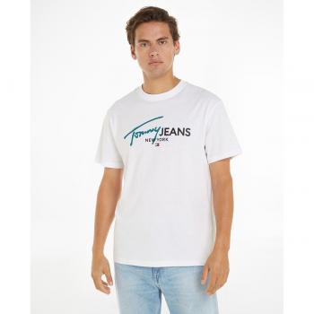 TOMMY HILFIGER DM0DM18572YBR Camisetas Manga corta Hombre Blanco
