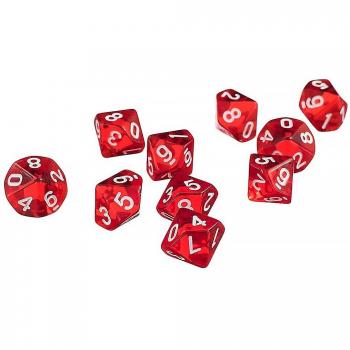 10pcs Acrylic Dice for Tabletop RPGs