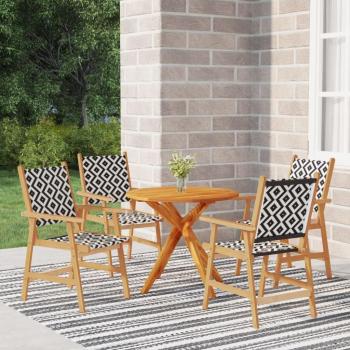 VidaXL Ensemble de salle à manger d'extérieur 5 pièces en bois d'acacia