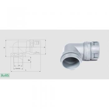Helukabel 94204 HSSV 90° M32 Hose Connector Grey 1 pc