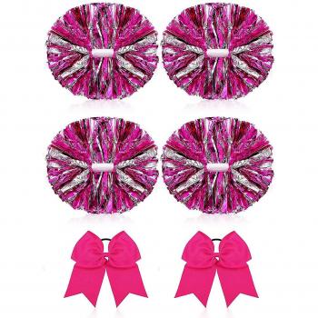 Pompon grand arc rose – 13 pouces (pack de 6)