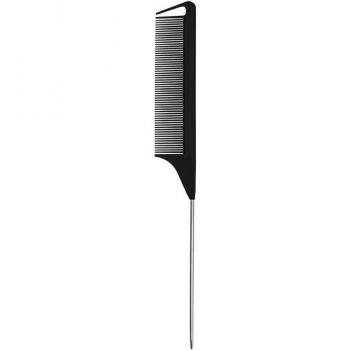 Black Rat Tail Comb with Metal Pins