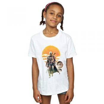 T-shirt Ragazze Star Wars Mandalorian Sunset 12-13 Anni