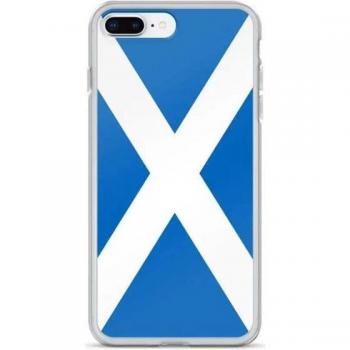 Vertical iPhone Protector – Scottish Flag Motif – Soft Flexible Plastic – Clear Finish – All‑Purpose