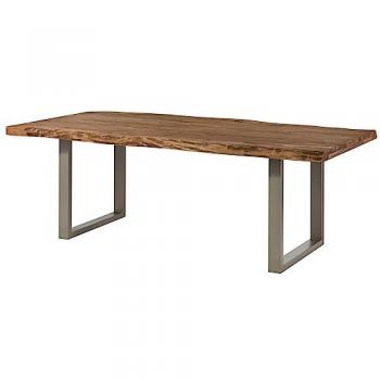 Table à Manger 260x100 en Sheesham avec Pieds Gris