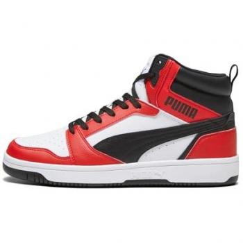Puma Rebound V6 Hi Basketball Shoes Blanc Rouge