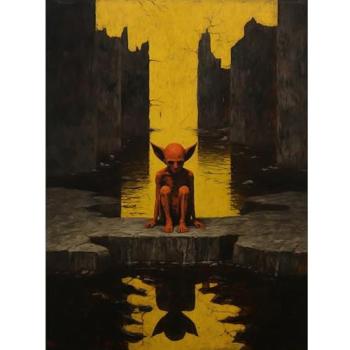 Red Demon’s Echo – Castle Ruin Portrait