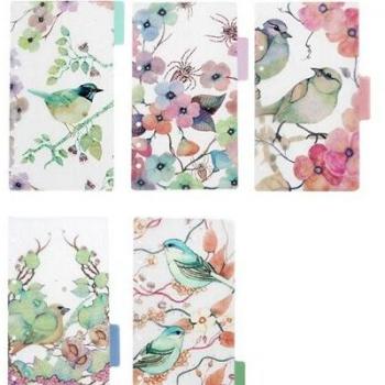A5 A6 6-Hole Transparent PP Notebook with Colored Pages and Separators