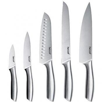 Hecef Satin Finish Kitchen Knife Set of 5
