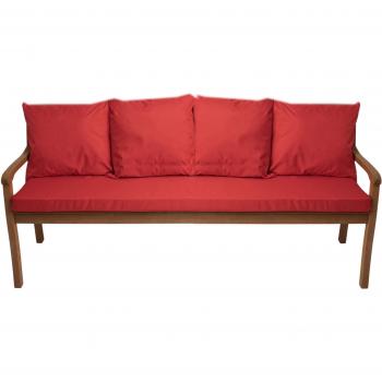 Coussin Confort Jardin 170x60 cm Rouge