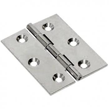 Cerniera Industrial 50x40 mm con Acabado Nichelado – Caja de 24