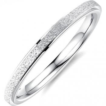 ZooMango 2mm Mattierter Titanring in Roségold für Frauen
