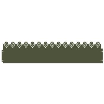 Olive Green Landscape Border – 20 Pieces, Steel, 103 × 0.05 × 22 cm