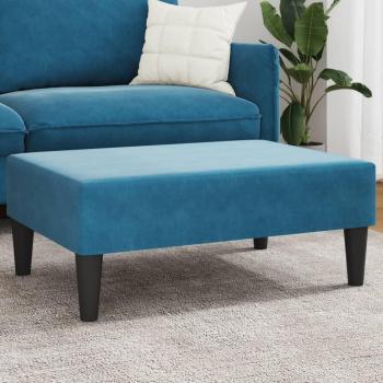 VidaXL Blue Velvet Footstool – Small Size 30.3x21.7x12.2