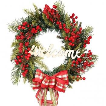 Couronne de Noël pour fenêtre murale