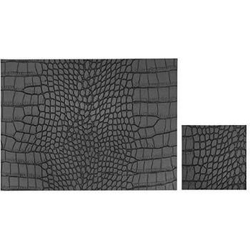 Grey Faux Leather Croc‑Inspired Tableware