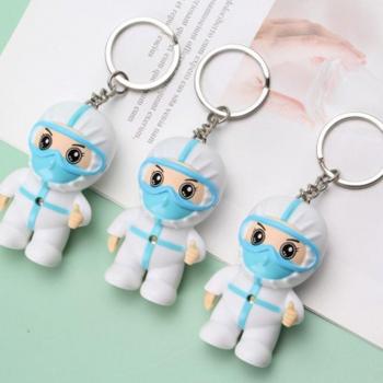 Thanksgiving White Angel Keychain
