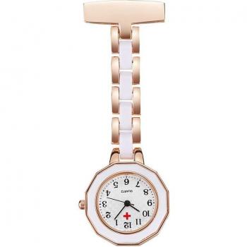 Rose Gold Clip Pocket Watch for Nurses