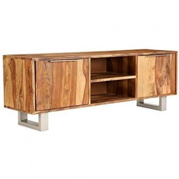 VidaXL Media Console, Solid Sheesham Wood, Honey Finish, 118x30x40 cm