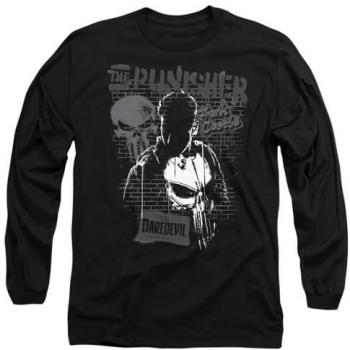 Punisher Graffiti Black Long Sleeve Tee (Unisex)